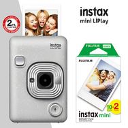 Fujifilm Instax Mini Liplay Hybrid Stone White Şipşak Fotoğraf Makinesi ve 20'li Mini Film