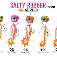 Fujin 03 Orange Gold 3D Eye Salty Rubber 100 gr Tai Rubber Set
