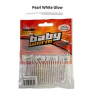 Fujin Baby Worm Pearl White Glow 5.2 cm Floating 18 Adet LRF Silikonu