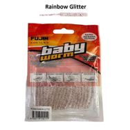 Fujin Baby Worm Rainbow Glitter 5.2 cm Floating 18 Adet LRF Silikonu