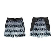 Fujin Performance Aqua Blue Fish Siyah Gri Short