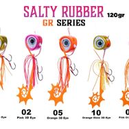 Fujin Salty Rubber 120 gr Serisi Tai Rubber Set 10 Orange Glow 3D Eye Suni Balık Yemi