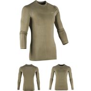 Fujin Seamless Khaki Düz Üst Termal İçlik