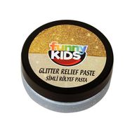 Funny Kids Gümüş 50 cc Simli Rölyef Pasta