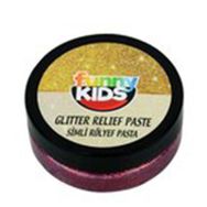 Funny Kids Kırmızı 50 cc Simli Rölyef Pasta