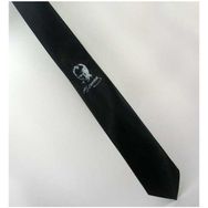 Gaffy AK-09 Atatürk Ve İmza Baskili Slim Fit Saten Siyah Kravat
