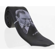 Gaffy AK-24 Siyah Atatürk Ve İmza Desenli Kravat
