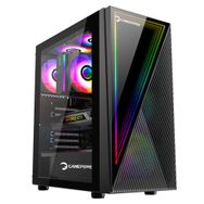 Gamepower Ravadin ATX 3 ARGB Infinity Fan Temperli Cam 500W 80+ Bronze Dahili PSU Cam Gaming RGB Kontrolcüsü Siyah Kasa