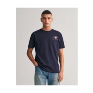 Gant 2067004.433 Lacivert Regular Fit Bisiklet Yaka Logolu Erkek T-shirt