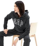 GAP 463506003 Gri V-Gap Heritage Kadın Günlük Stil Sweatshirt