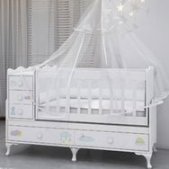 Garaj Home Alya Avangart Mavi Beşik Yatak ve Uyku Seti