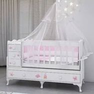 Garaj Home Alya Avangart Pembe Beşik Yatak ve Uyku Seti