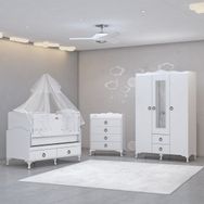 Garaj Home Defne 60x120 cm Asansörlü Bebek Odası Yatak ve Mavi Kombinli Uyku Seti
