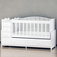 Garaj Home Melina 5 Çekmeceli Büyüyen Beyaz Beşik