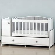 Garaj Home Pırlanta Mdfli Dolaplı 60x120 cm Gri Döşemeli Gri Beşik