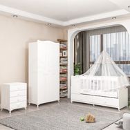 Garaj Home Pırlanta Yıldız 3 Kapaklı Bebek Odası Takımı Mavi Kombinli Uyku Seti