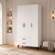 Garaj Home Vera Beyaz 3 Kapaklı 2 Çekmeceli Dolap