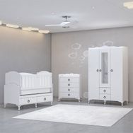 GarajHome Defne Beyaz 60x120 cm Asansörlü Bebek Odası