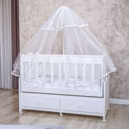 GarajHome Elegant Lüks Uyku Setli Gri Beşik Kombini