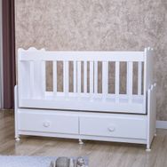 GarajHome Elegant Mdfli Çıtalı Beyaz 60x120 cm Beşik