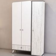 GarajHome Safir Antik Beyaz 3 Kapaklı Dolap