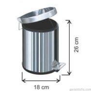 Garanti Metal 1001 3 lt Pedallı Çöp Kovası