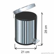 Garanti Metal 1002 5 lt Pedallı Çöp Kovası