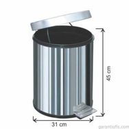 Garanti Metal 1015 30 lt Pedallı Çöp Kovası