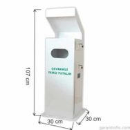 Garanti Metal 1722 Küllüklü Dış Mekan Kare Çöp Kovası