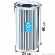 Garanti Metal 1803 27 lt Plastik İçin Geri Dönüşüm Çöp Kovası