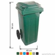 Garanti Metal 7087 Plastik Çöp Konteyneri