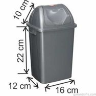 Garanti Metal 7404 4.2 lt Plastik Çatı Kapaklı Çöp Kovası