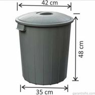 Garanti Metal 7485 50 lt Plastik Klasik Kapaklı Çöp Kovası