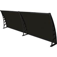 Gardenplast Crocus Kapı Pencere Üstü Pratik 80x240 cm Siyah Sundurma