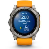 Garmin Fenix 8 Sapphire 51 mm Titanyum Turuncu Grafit Akıllı Saat