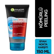 Garnier 150 ml Saf ve Temiz Kömürlü Siyah Nokta Karşıtı Kömürlü Peeling
