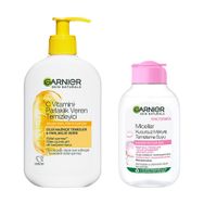 Garnier C Vitamini Parlaklık Veren 250 ml Temizleyici + Micellar 100 ml Kusursuz Makyaj Temizleme Suyu