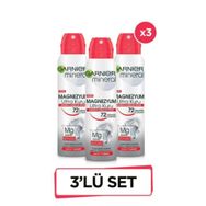 Garnier Mineral Magnezyum Ultra Kuru 3x150 ml Kadın Sprey Deodorant