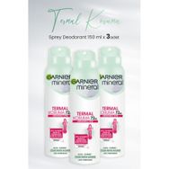Garnier Mineral Termal Koruma 3x150 ml Kadın Sprey Deodorant