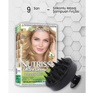 Garnier Nutrisse Krem 9 Sarı Saç Boyası ve Siyah Masaj Şampuan Fırçası