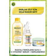 Garnier Parlak Cilt İçin Makyaj Temizleme Suyu C Vitamini Serum Nemlendirici Seti