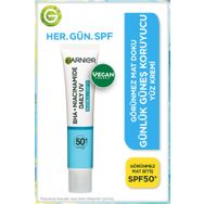 Garnier Saf ve Temiz BHA Niasinamid SPF50+ 40 ml Günlük Güneş Koruyucu Fluid Yüz Kremi