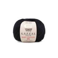 Gazzal 3433 Siyah Baby Cotton 25 El Örgü İpi