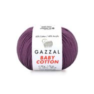 Gazzal 3441 Mürdüm Baby Cotton 25 El Örgü İpi