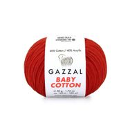 Gazzal 3443 Kırmızı Baby Cotton El Örgü Ipi