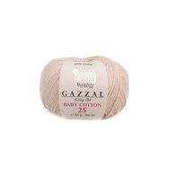 Gazzal 3445 Bej Baby Cotton 25 El Örgü İpi