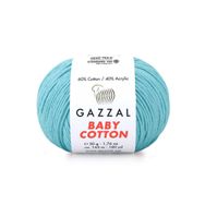 Gazzal 3451 Mavi Baby Cotton El Örgü İpi