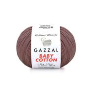 Gazzal 3455 Kahverengi Baby Cotton El Örgü Ipi