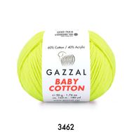 Gazzal 3462 Sarı Baby Cotton 25 El Örgü İpi