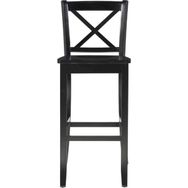 Gazzini Furniture Alaçatı Ahşap Siyah Bar Sandalyesi